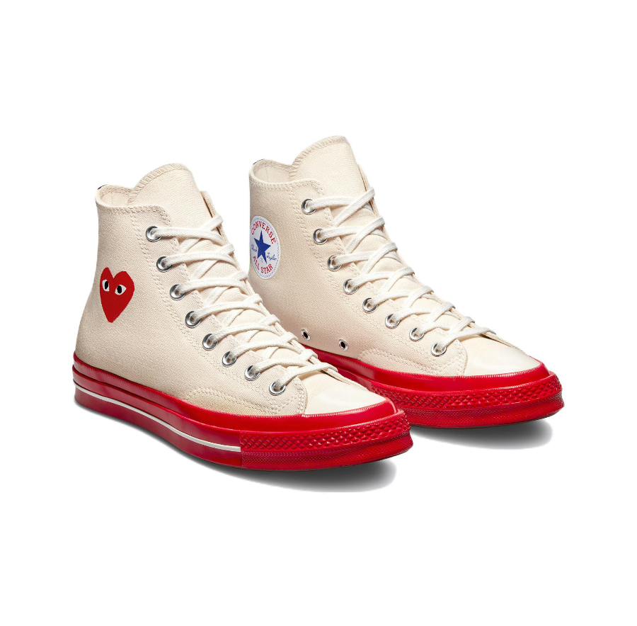 Giày Converse Comme des Garçons Play x Chuck 70 High 'Pristine Red' A01794C - Ảnh 4