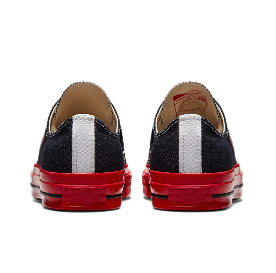 Giày Converse Comme des Garçons Play x Chuck 70 Low 'Black Red' A01795C - Ảnh 6