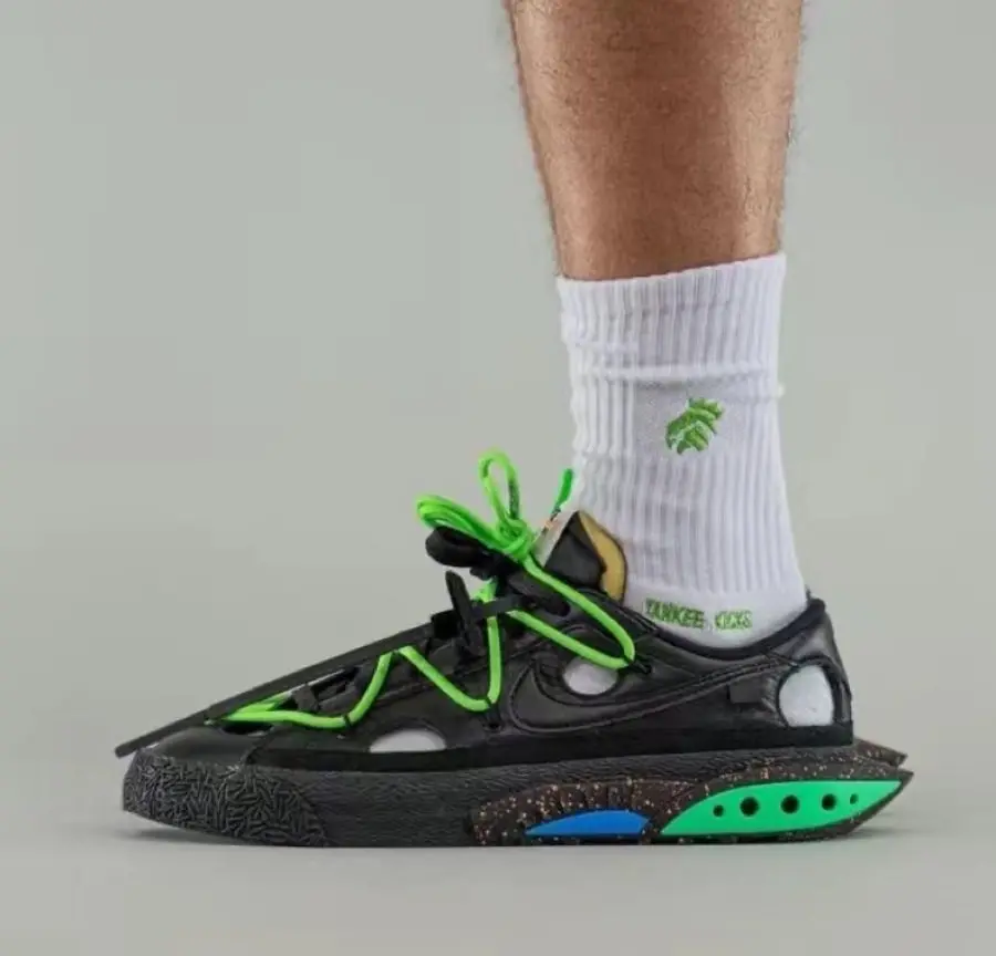 Giày Nike Off White x Blazer Low 'Black' DH7863-001 - Ảnh 5