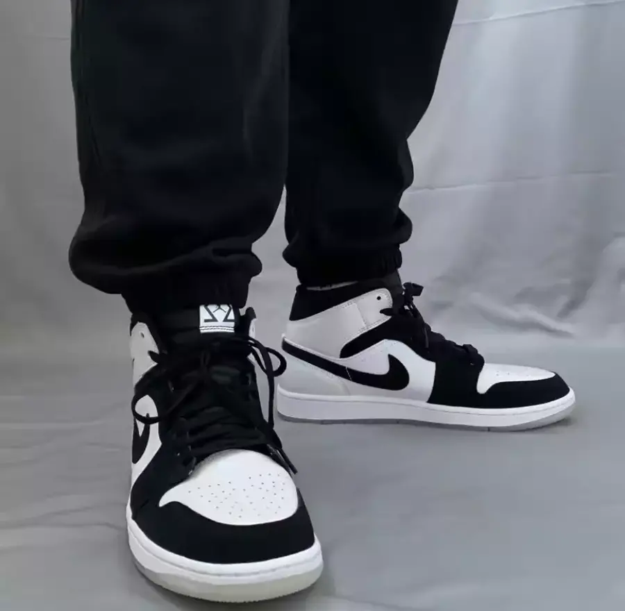 Giày Nike Air Jordan 1 Mid GS 'Diamond' DN4321-100 - Ảnh 3