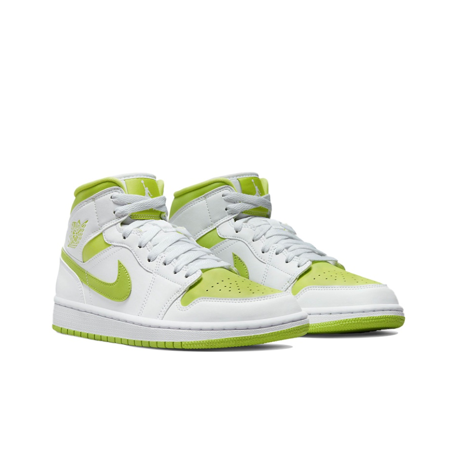 Giày Nike Wmns Air Jordan 1 Mid 'White Lime' BQ6472-131 - Ảnh 2