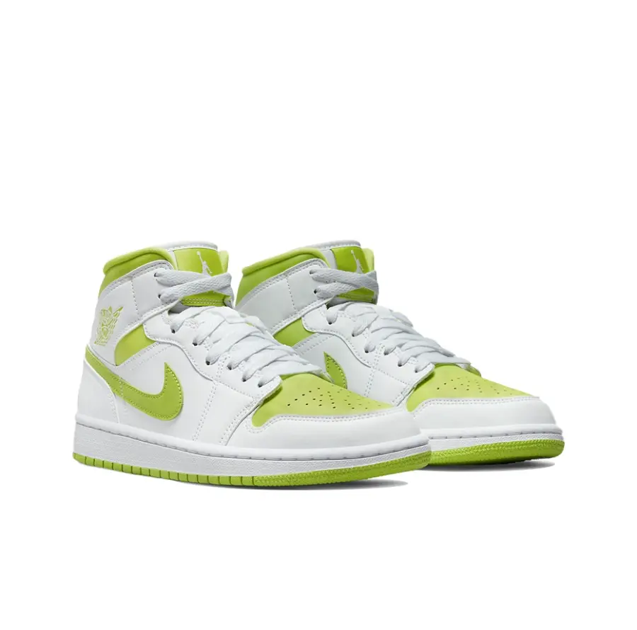 Alternative view of Giày Nike Wmns Air Jordan 1 Mid 'White Lime' BQ6472-131