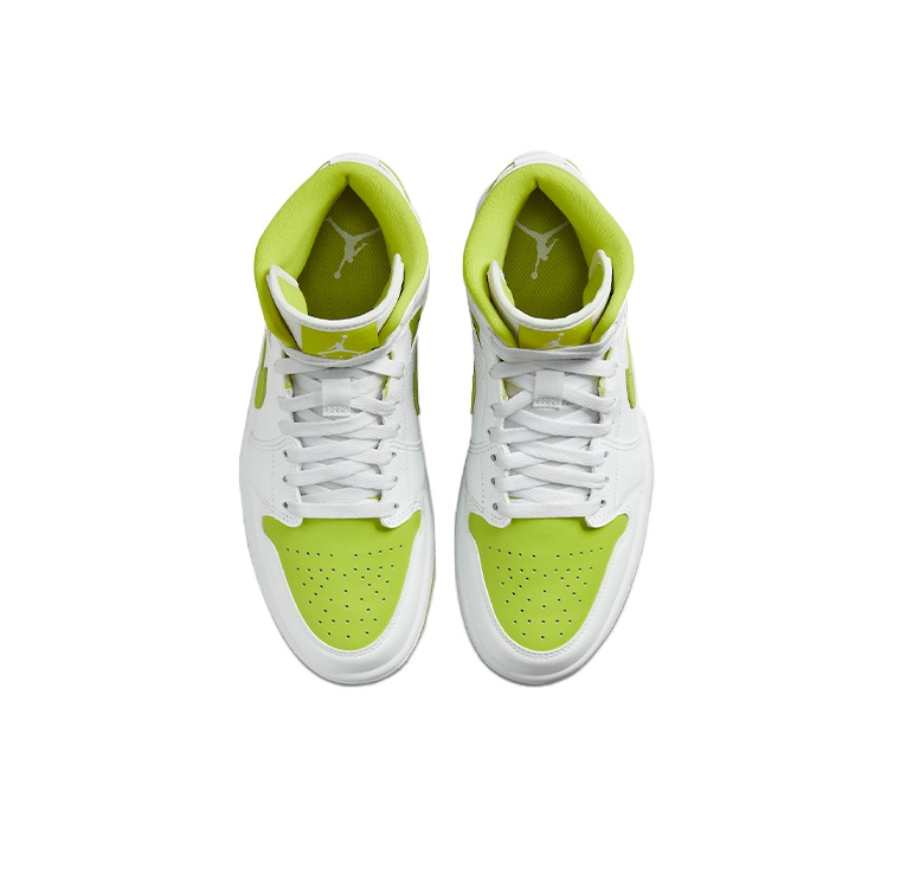 Giày Nike Wmns Air Jordan 1 Mid 'White Lime' BQ6472-131 - Ảnh 3