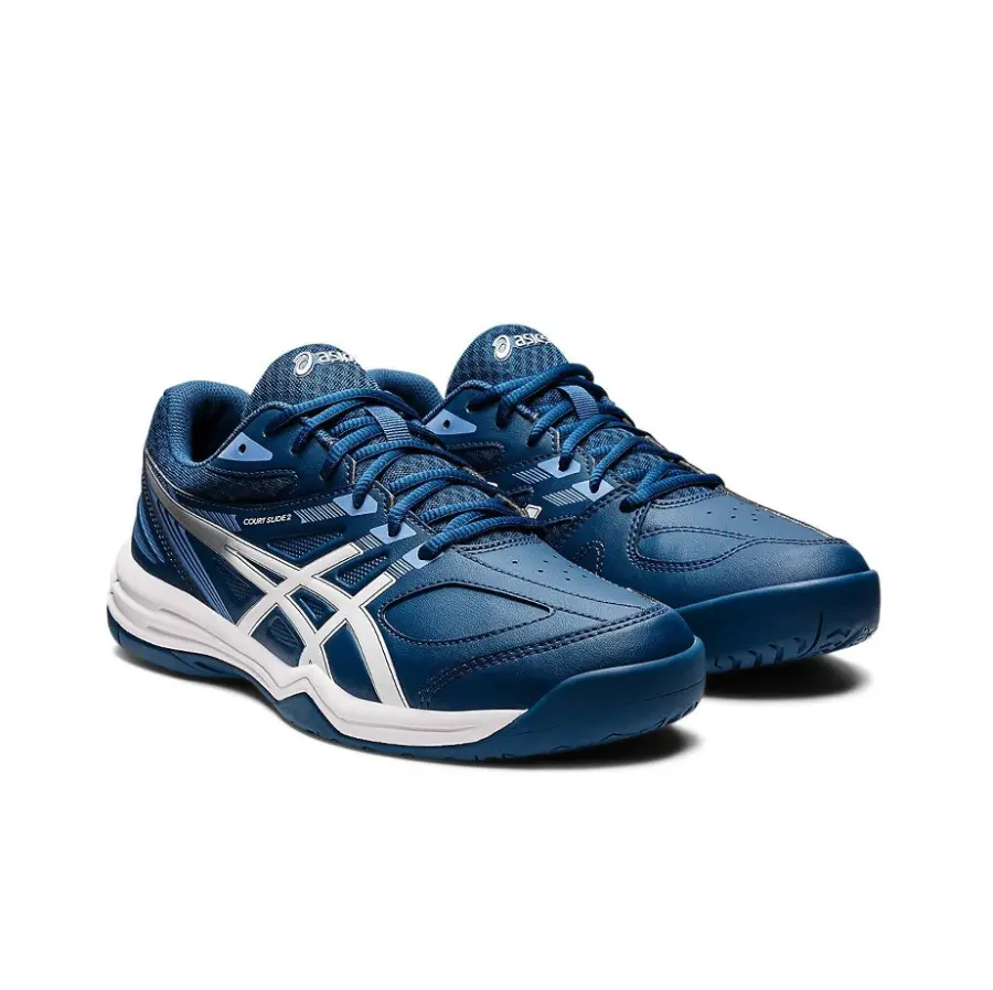 Giày Tennis Asics Court Slide 2 'White Blue' 1041A194-402 - Ảnh 4