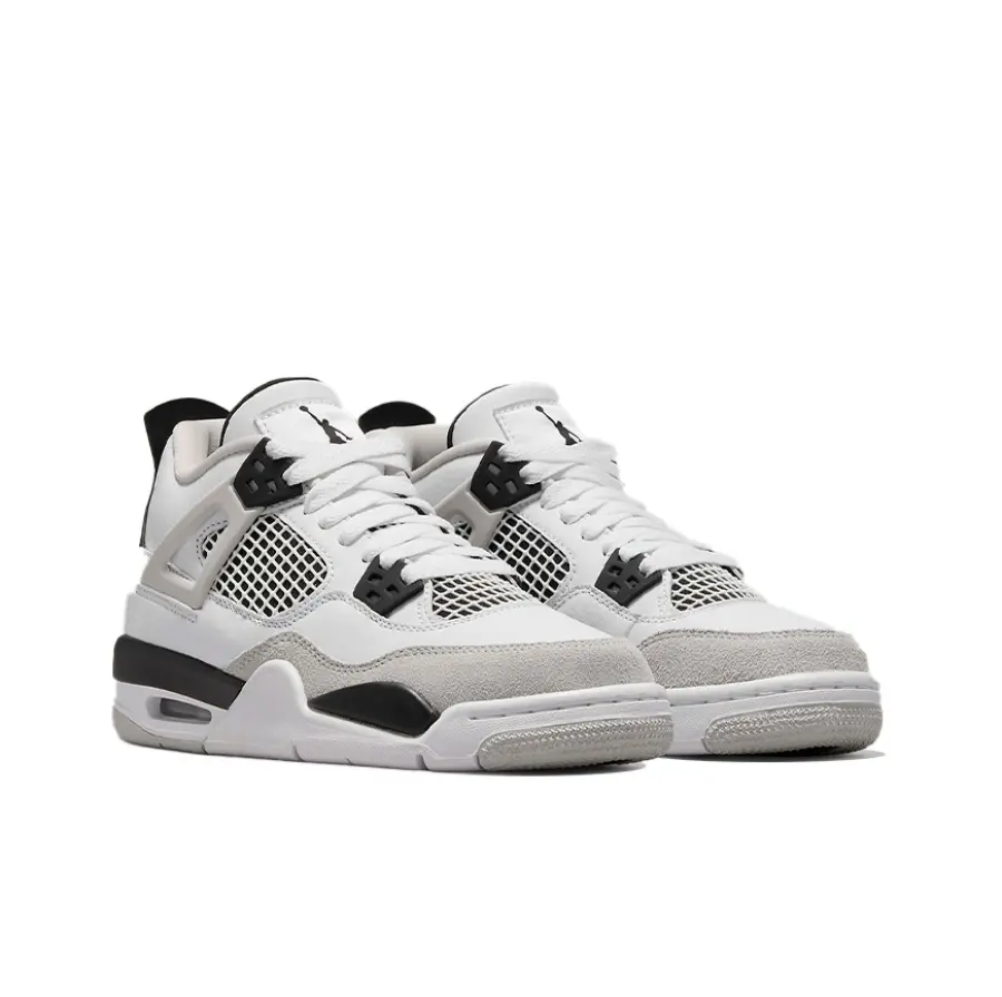 Giày Nike Air Jordan 4 Retro GS 'Military Black' 408452-111 - Ảnh 5