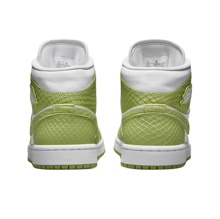 Giày Nike Air Jordan 1 Mid 'Green Python' DV2959-113 - Ảnh 8
