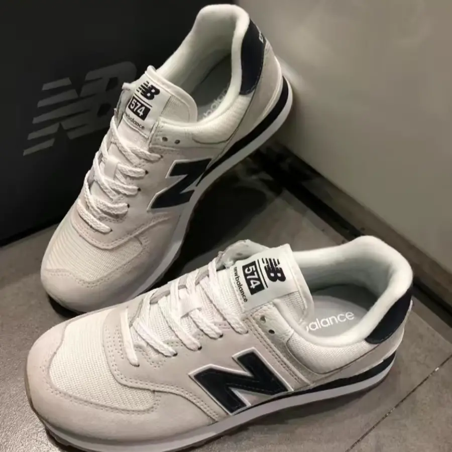 Alternative view of Giày New Balance 574 'White Navy' ML574TF2