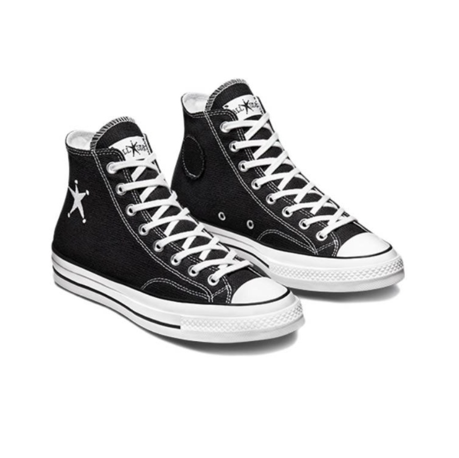 Giày Converse x Stussy Chuck 70 High 'Black' A01765C - Ảnh 2