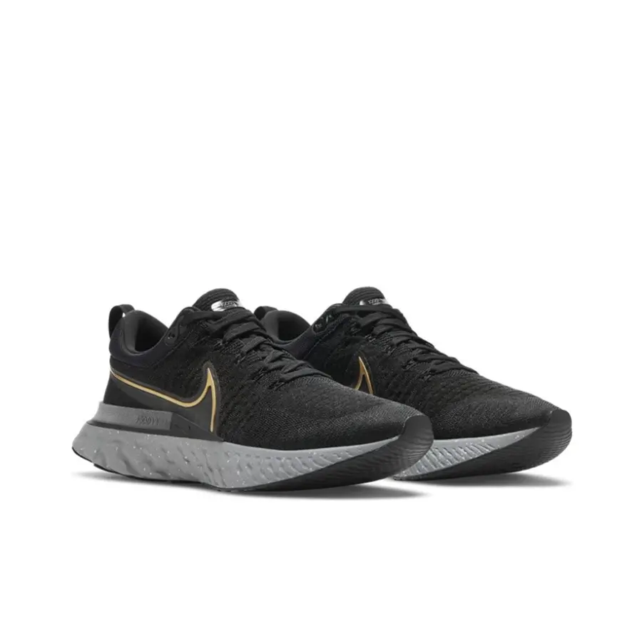 Alternative view of Giày Nike React Infinity Run Flyknit 2 'Black Metallic Gold' CT2357-009