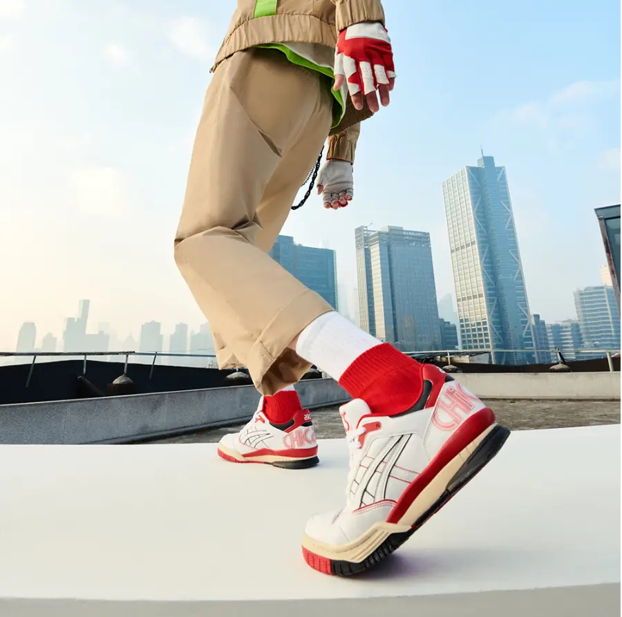 Giày Asics Gel Spotlyte Low 'White Red' 1203A233-100 - Ảnh 4
