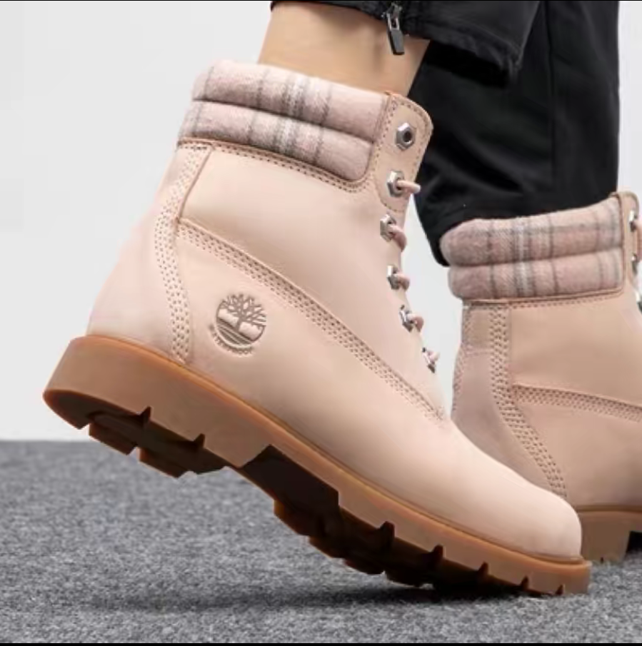 Giày Timberland Women's Light Pink Nubuck Leather 6-inch Boots A2BBR662 - Ảnh 4