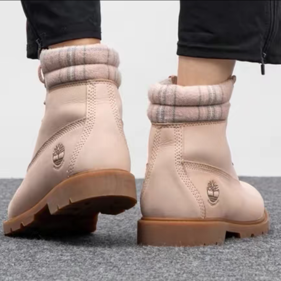 Giày Timberland Women's Light Pink Nubuck Leather 6-inch Boots A2BBR662 - Ảnh 5