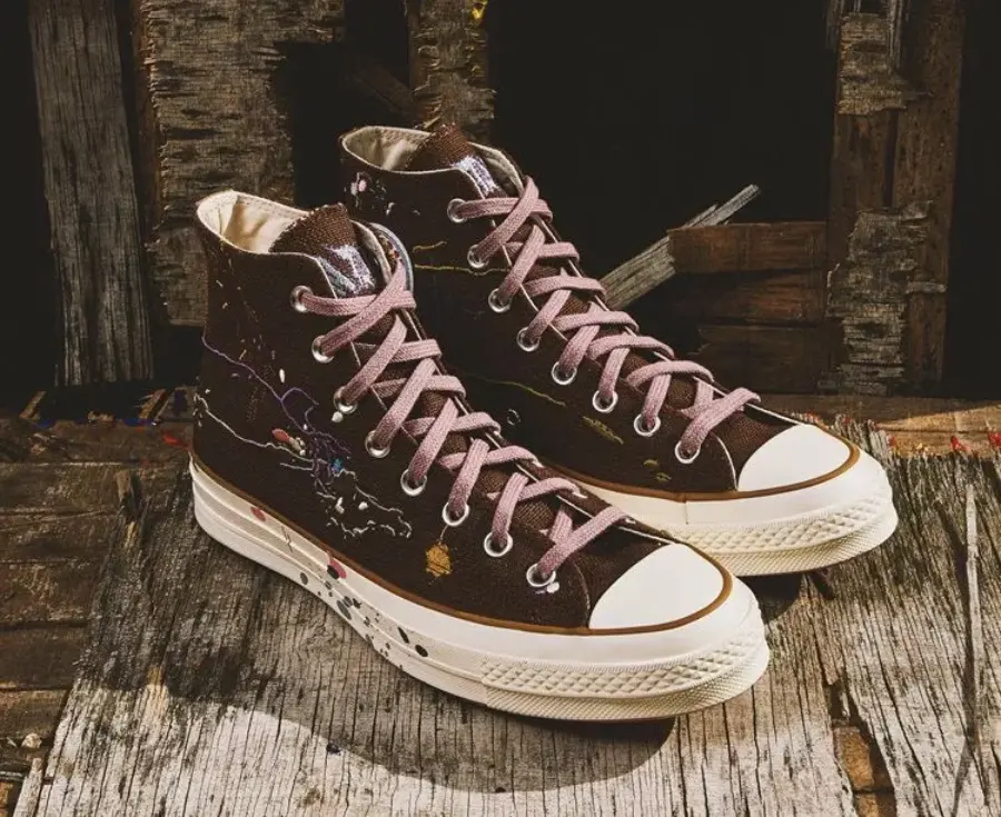Giày Converse Chuck 70 Hi x Bandulu 'Brown' 169909C - Ảnh 3