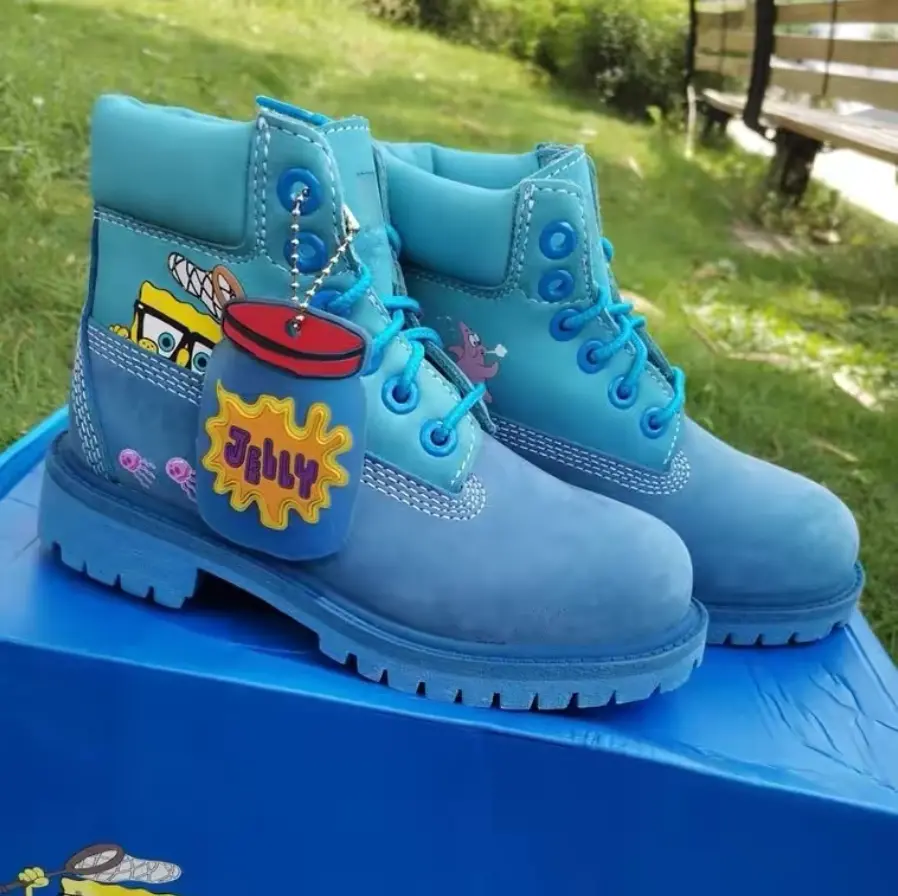 Giày Timberland SpongeBob 'Bright Blue' TB0A22T4-J45 - Ảnh 3