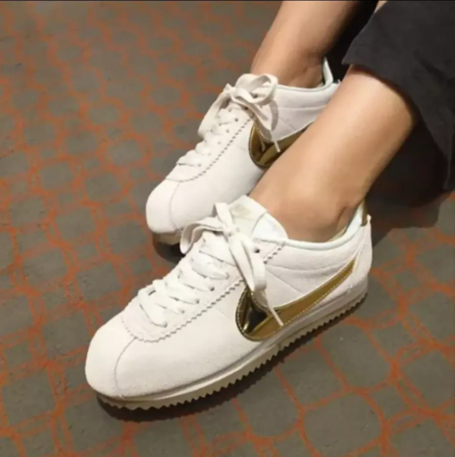 Alternative view of Giày Nike Cortez Basic GS White Gold BV0014-100