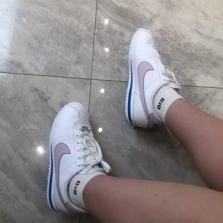 Giày Nike Cortez Basic SL GS 'White Iced Lilac' 904764-108 - Ảnh 3