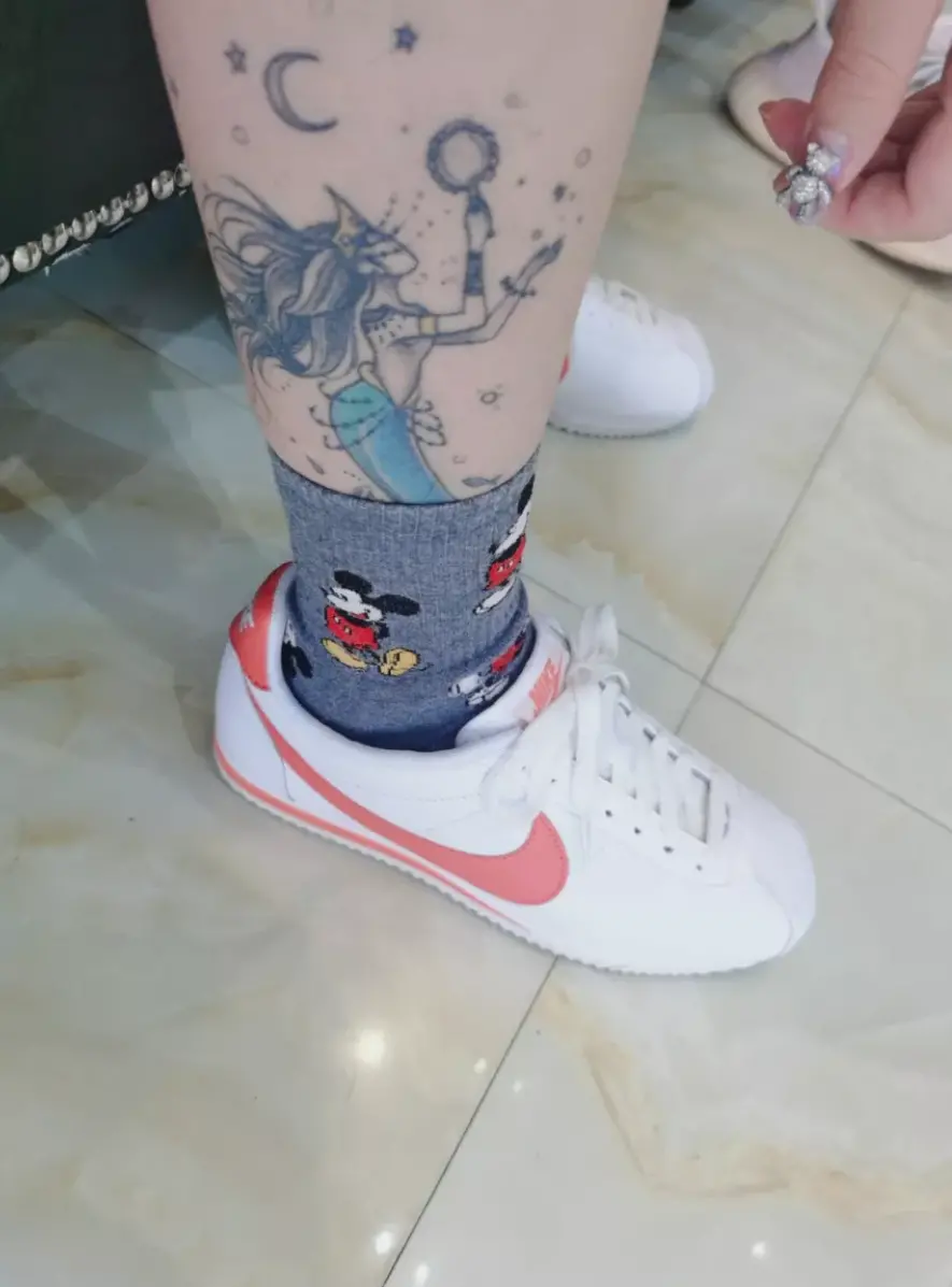Giày Nike Classic Cortez Leather White Magic Ember 807471-115 - Ảnh 4