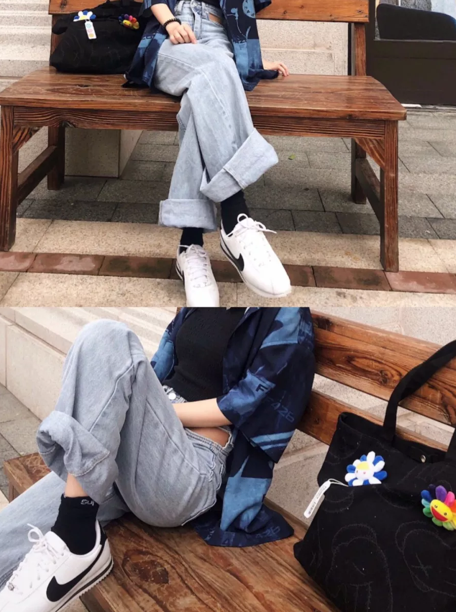 Giày Nike Classic Cortez Leather 'White' 749571-100 - Ảnh 5