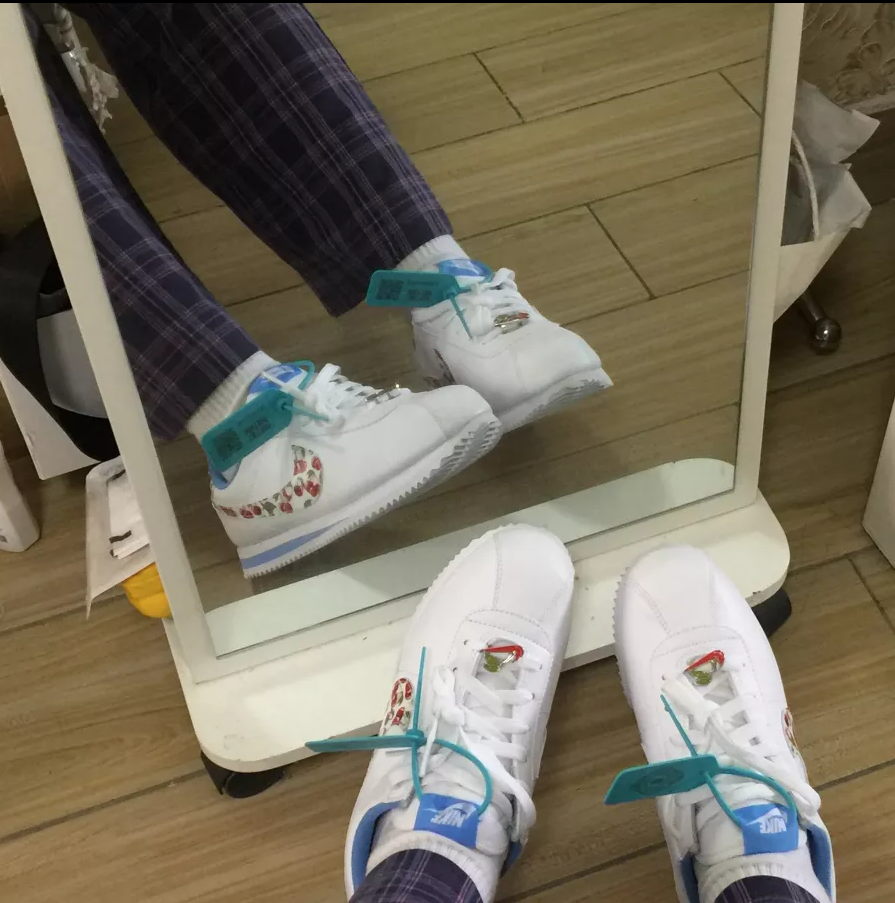 Giày Nike Cortez SE GS 'Cherry Pacnic' CJ2421-400 - Ảnh 4