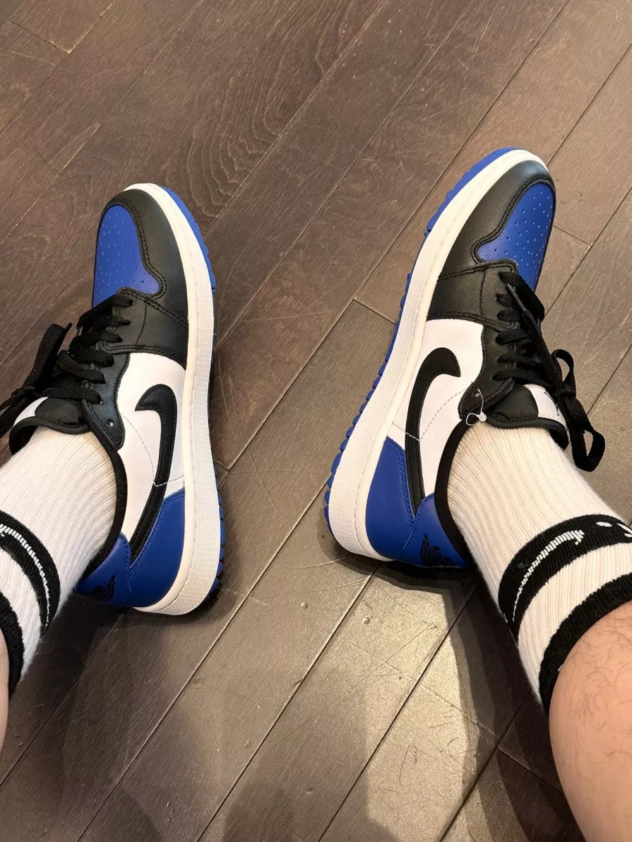 Giày Golf Nike Air Jordan 1 Low Retro 'Royal Toe' DD9315-102 - Ảnh 4