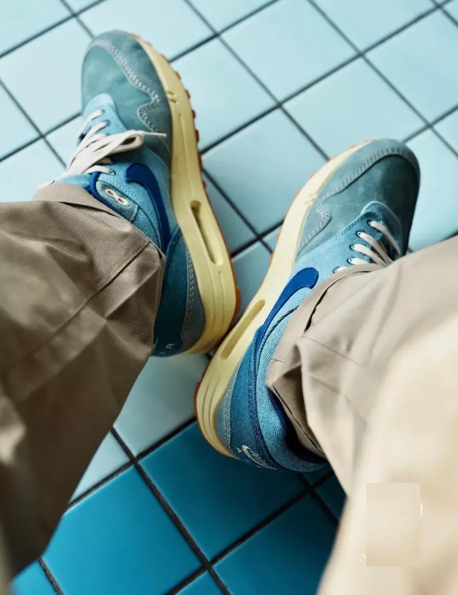 Giày Nike Air Max 1 Premium Dirty Denim 'Deep Royal Blue' DV3050-300 - Ảnh 4