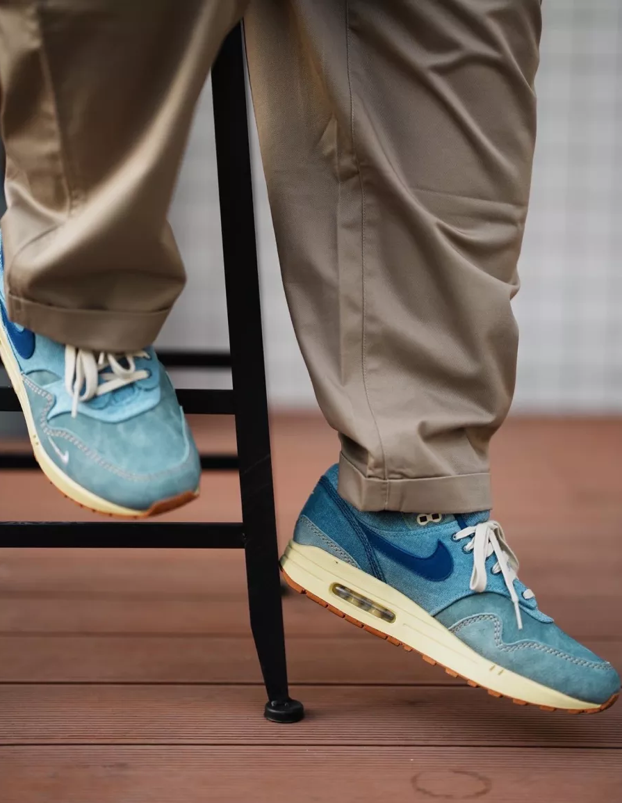 Giày Nike Air Max 1 Premium Dirty Denim 'Deep Royal Blue' DV3050-300 - Ảnh 2