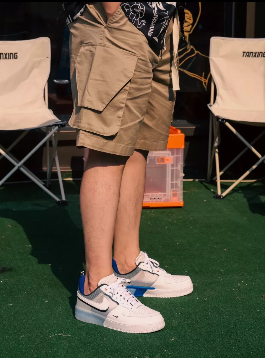 Giày Nike Air Force 1 React 'White Light Photo Blue' DH7615-101 - Ảnh 4