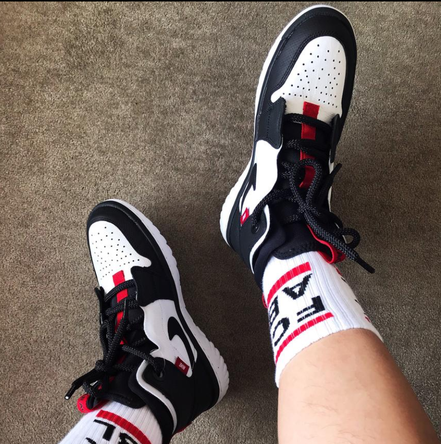 Giày Nike Air Jordan 1 React High 'Black White' AR5321-016 - Ảnh 5