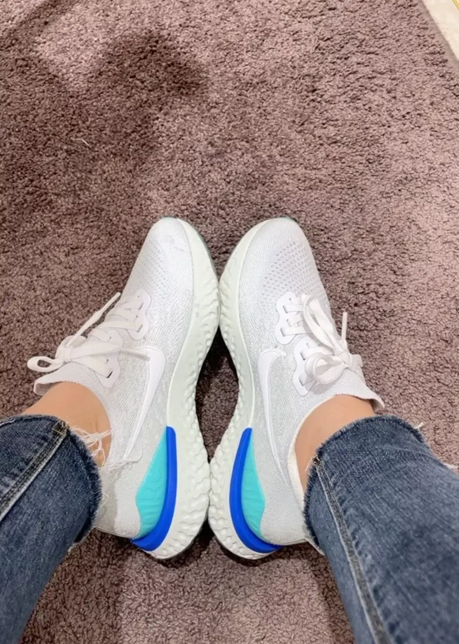 Giày Nike Wmns Epic React Flyknit 2 'White Light Aqua' BQ8927-105 - Ảnh 5