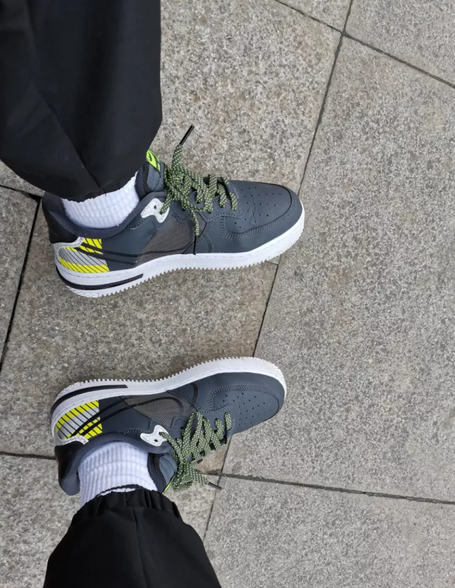 Giày Nike 3M x Air Force 1 React LX 'Anthracite Volt' CT3316-003 - Ảnh 4