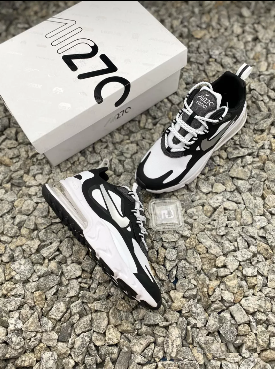 Giày Nike Wmns Air Max 270 React White Light Black CQ4805-101 - Ảnh 3