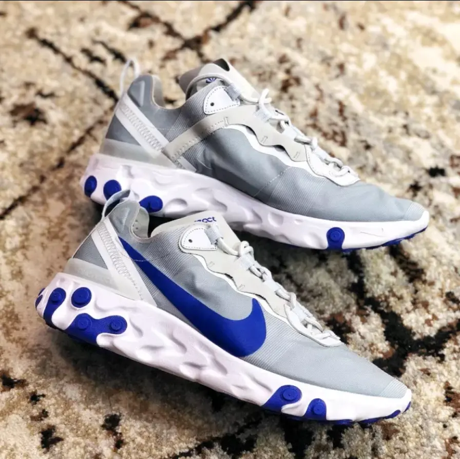 Alternative view of Giày Nike React Element 55 Pure Platinum Racer 'Blue' BQ6166-005