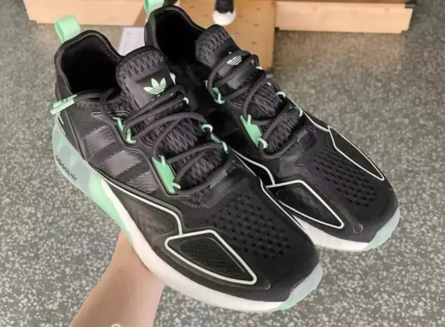 Giày Adidas ZX 2K Boost 'Core Black Green' H67935 - Ảnh 3