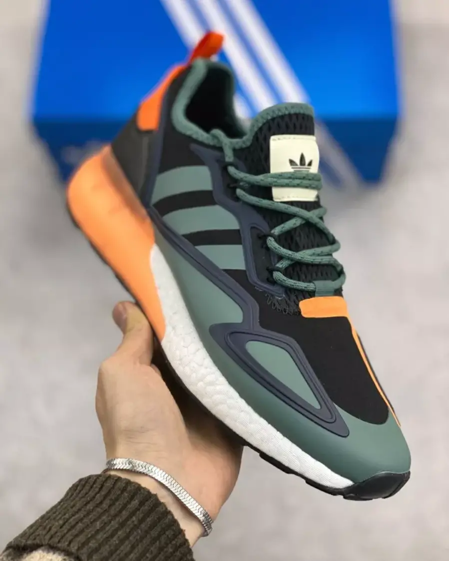 Giày Adidas ZX 2K Boost 'Black Tech Emerald' FZ0218 - Ảnh 4