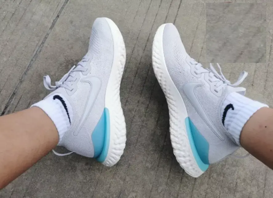 Giày Nike Epic React Flyknit 2 'Vast Grey Blue Lagoon' BQ8928-006 - Ảnh 4