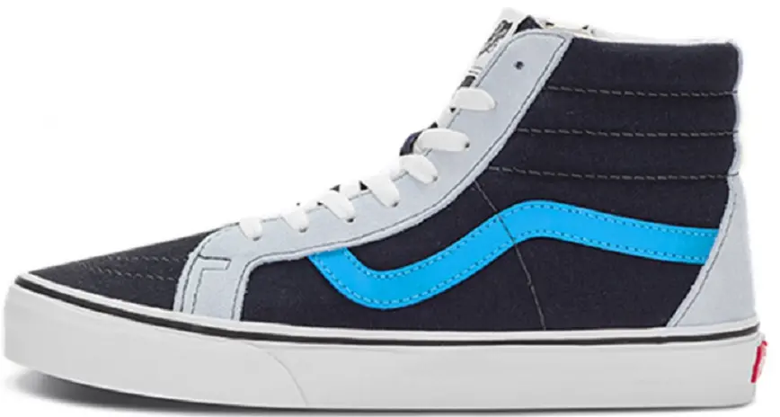 Giày Vans Sk8 Hi Reissue Side Zip 'Black Light Blue' VN0007NZ9KM - Ảnh 4