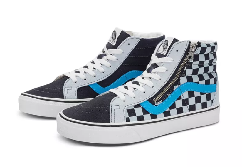 Giày Vans Sk8 Hi Reissue Side Zip 'Black Light Blue' VN0007NZ9KM - Ảnh 5