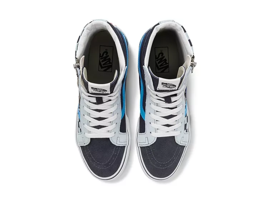 Giày Vans Sk8 Hi Reissue Side Zip 'Black Light Blue' VN0007NZ9KM - Ảnh 6