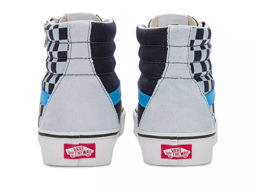Giày Vans Sk8 Hi Reissue Side Zip 'Black Light Blue' VN0007NZ9KM - Ảnh 7