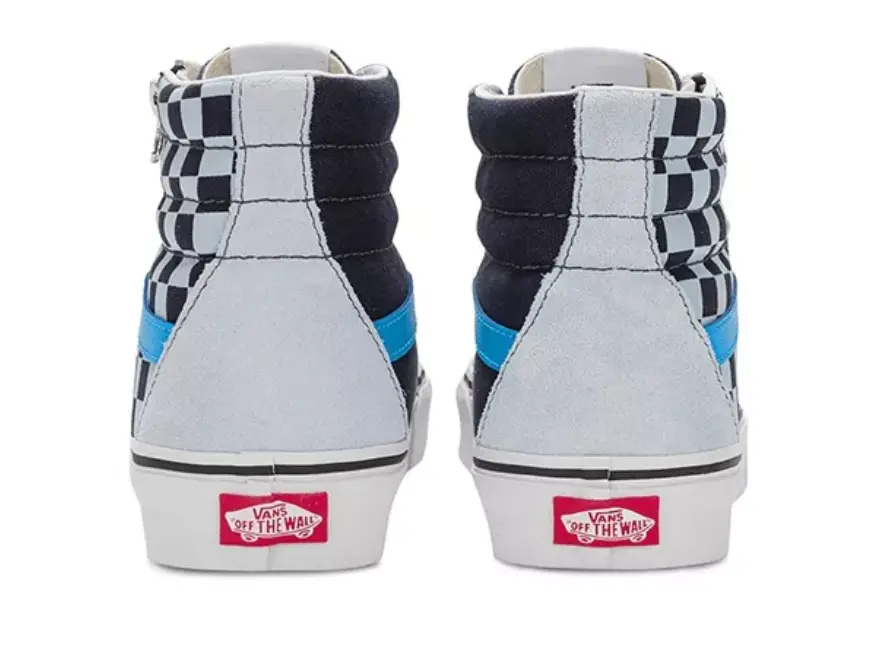 Giày Vans Sk8 Hi Reissue Side Zip 'Black Light Blue' VN0007NZ9KM - Ảnh 7