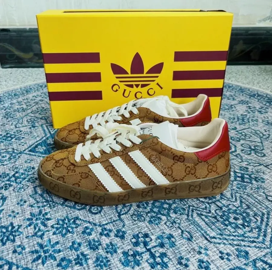 Giày Gucci x Adidas Women's Gazelle 'Yellow' 707868-UWV20-7162 - Ảnh 5