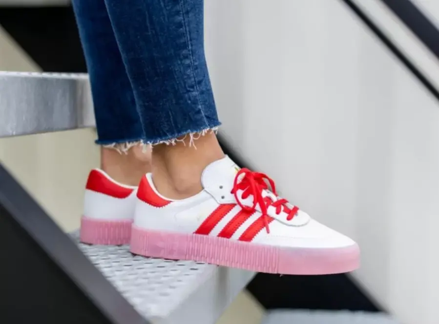 Alternative view of Giày Adidas Originals Sambarose 'White Red' FX6269
