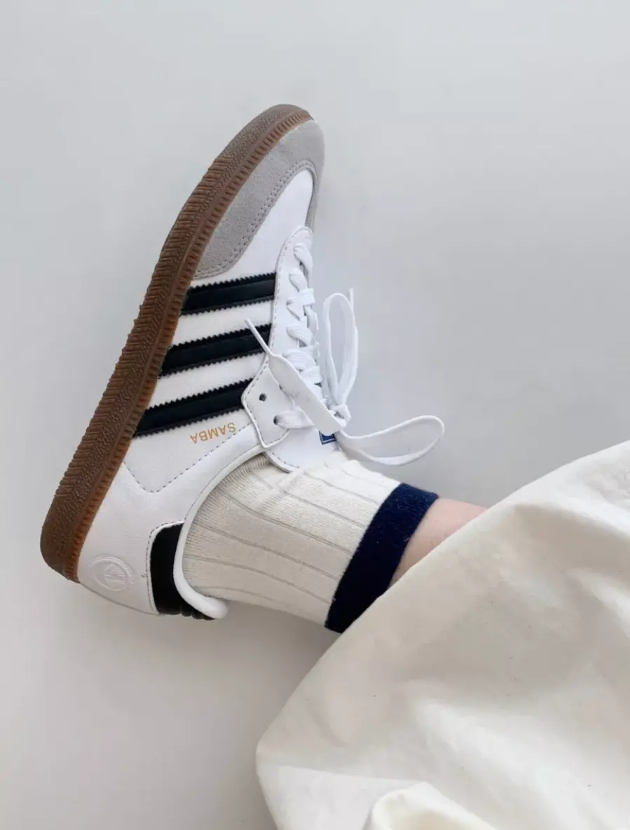 Giày Adidas Samba Vegan 'White Black' H01877 - Ảnh 7