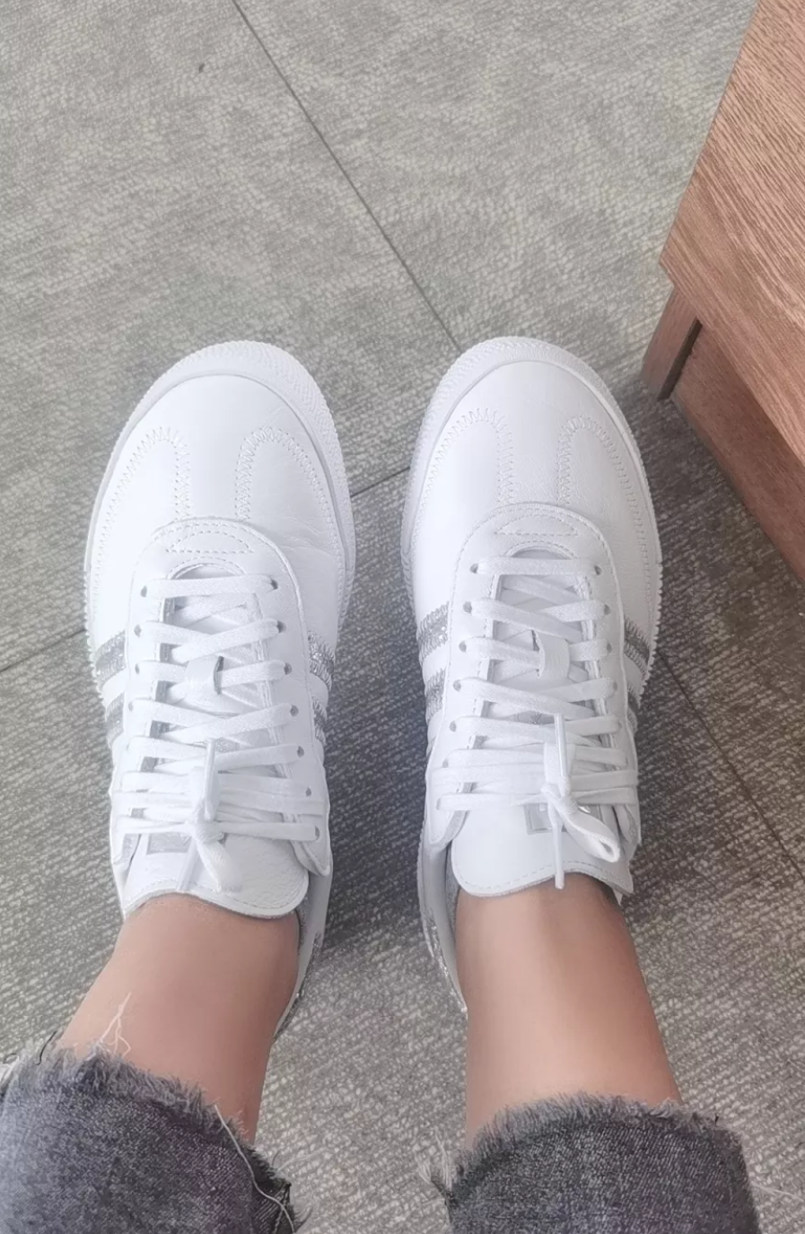 Giày Adidas Wmns Sambarose 'White Silver' FX3819 - Ảnh 3