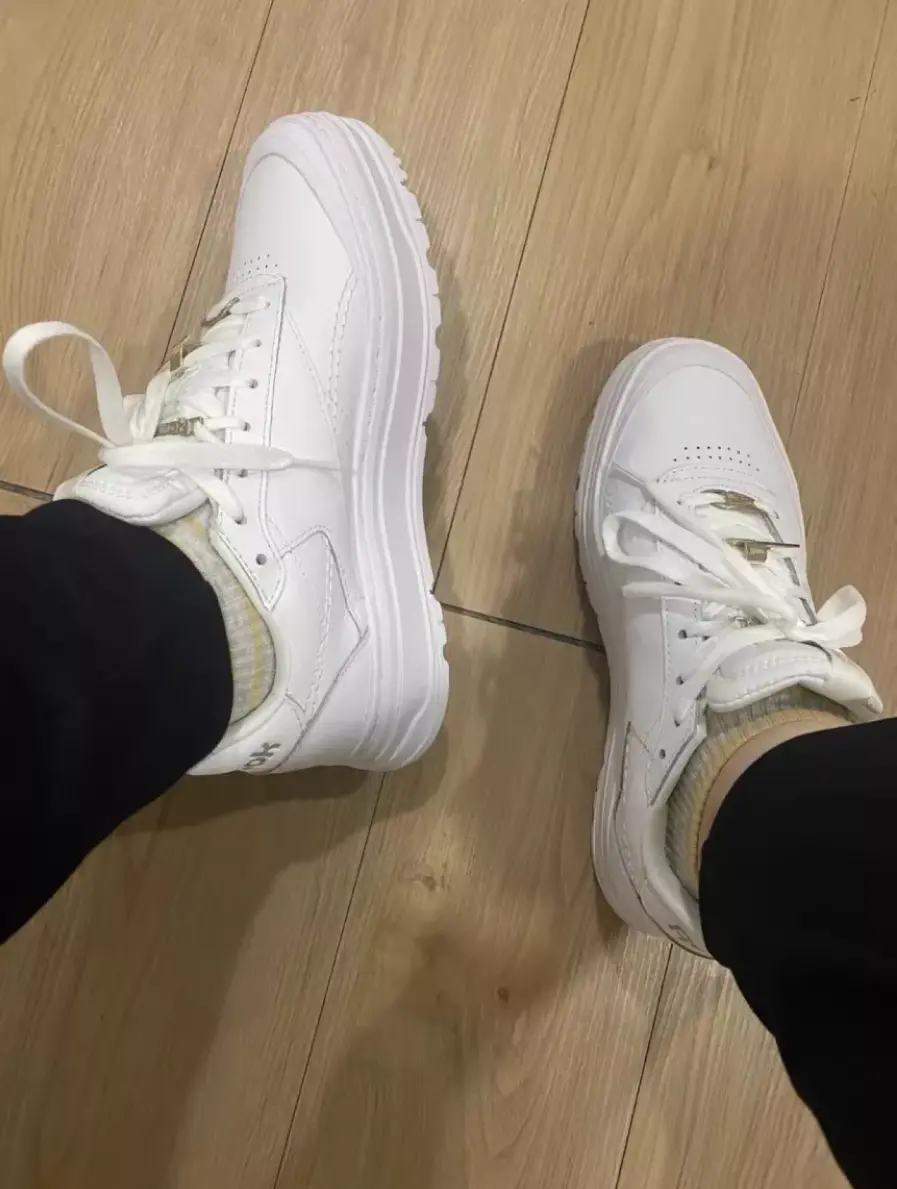 Giày Reebok Club C Double Geo 'White Moonstone' GX8766 - Ảnh 4