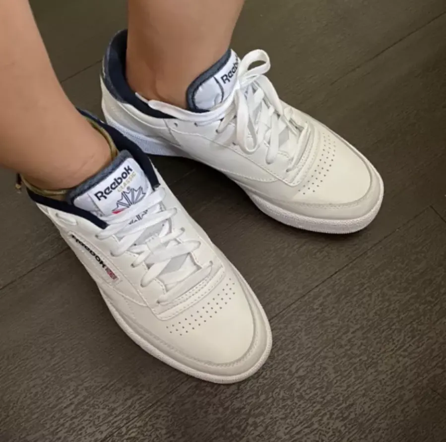 Giày Reebok Club C 85 'White Navy' FX2097 - Ảnh 4