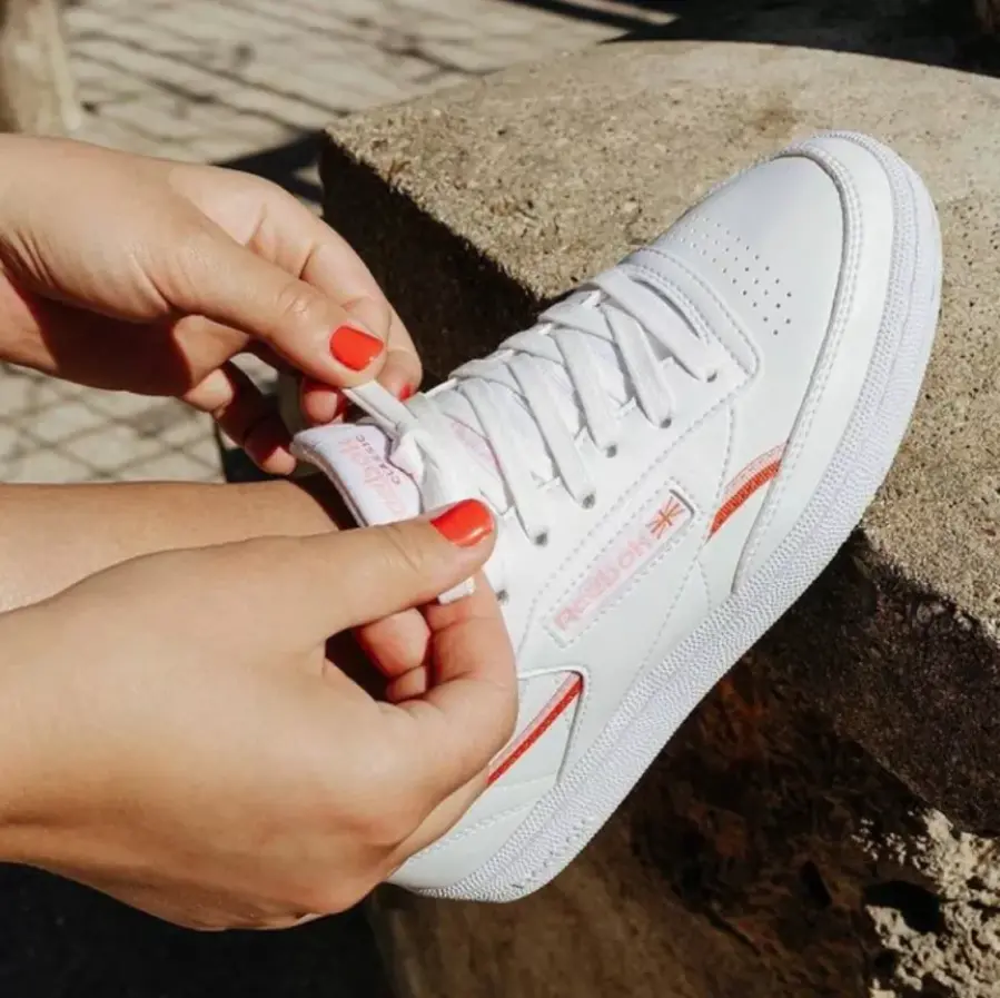 Giày Reebok Club C 85 Vegan 'White Pink' GX7570 - Ảnh 4