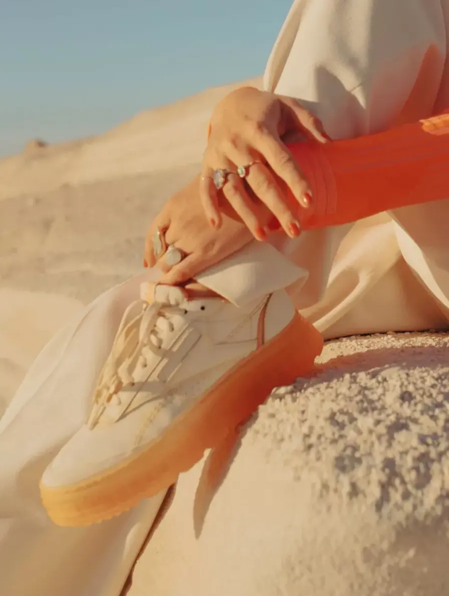 Giày Reebok MadWomen x Wmns Club C Double Geo 'Sandtrap Sunwash' GY8058 - Ảnh 3