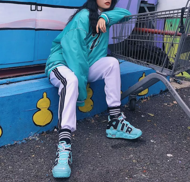 Giày Nike Air More Uptempo GS 'Light Aqua' 415082-403 - Ảnh 3