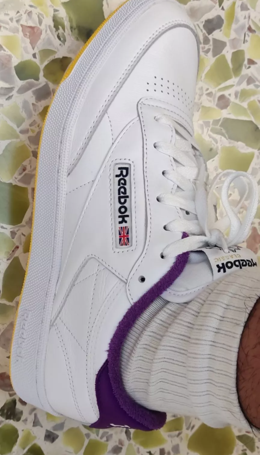Giày Reebok Eric Emanuel x Club C 85 'Regal Purple' FY3411 - Ảnh 2